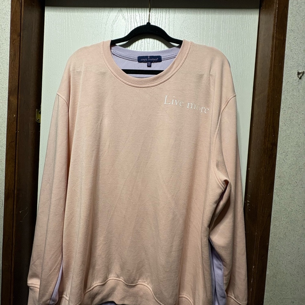 Simply Southern Blush Pink Crewneck XXL